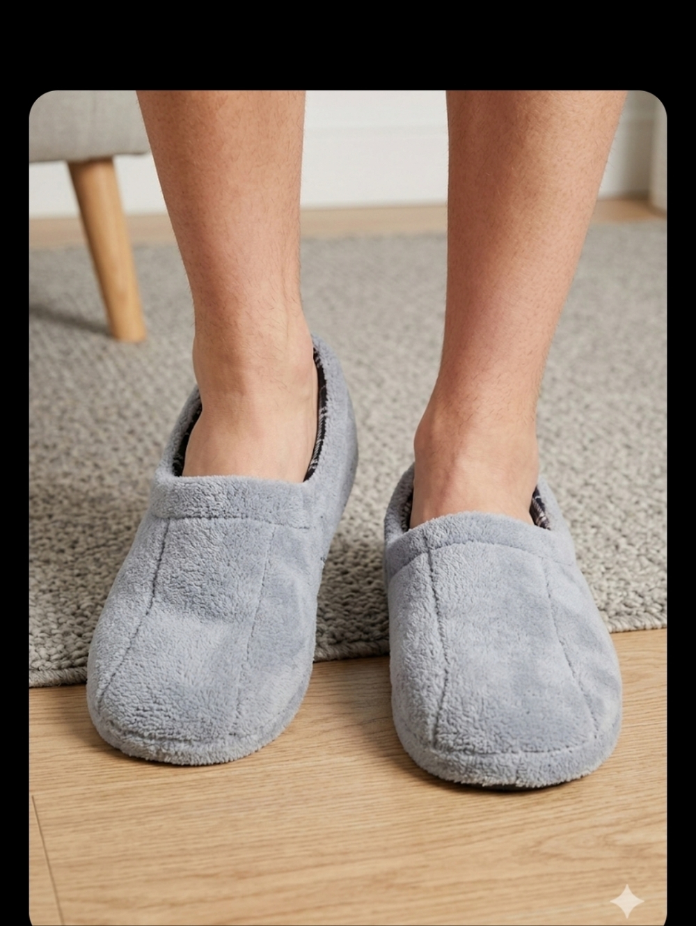 Men's Cozy Slip-On Slippers, NWT